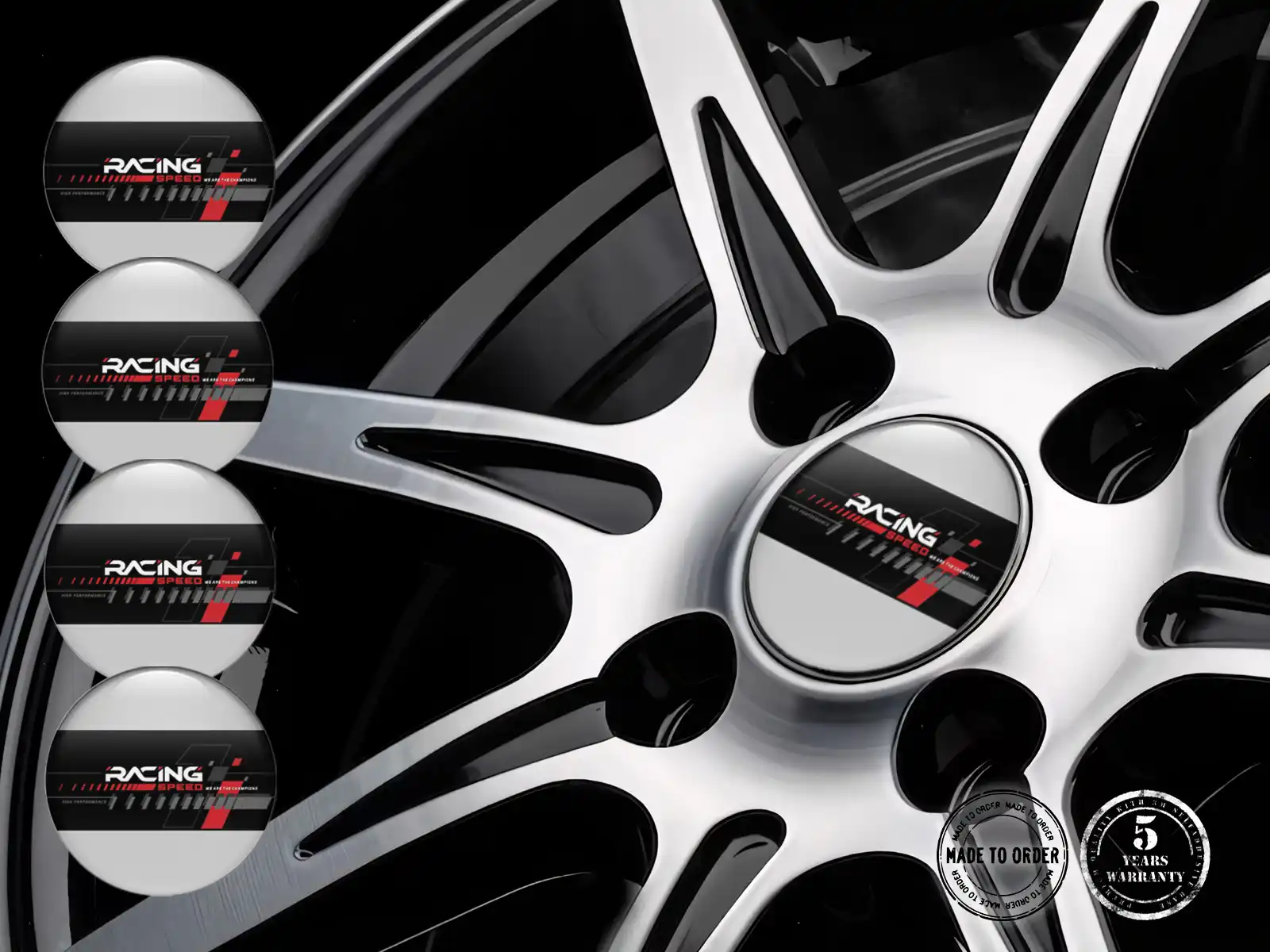 Resin Domed Stickers Gravitational Power Thrust